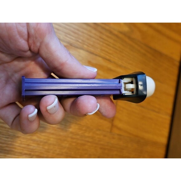 Vintage 1971 Purple Pez Dispenser Dr Skull Skeleton with Feet Made in Slovenia - Picture 12 of 16